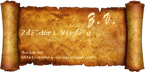 Zádori Virág névjegykártya