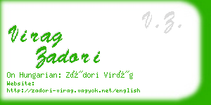 virag zadori business card